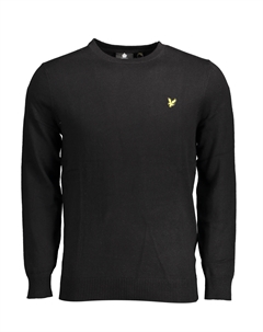 Мужской джемпер с круглым вырезом и логотипом, черный Lyle & scott
