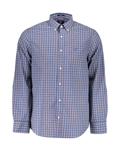 Мужская рубашка с длинным рукавом в клетку и логотипом, мультиколор Gant