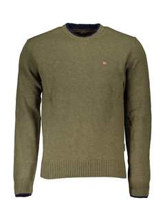 Мужской джемпер с круглым воротом и логотипом, зеленый Napapijri