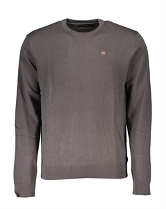 Мужской джемпер хлопковый с логотипом бренда, серый Napapijri