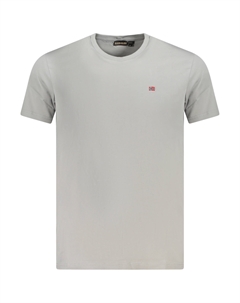 Мужская футболка хлопковая с вышивкой, светло-серый Napapijri