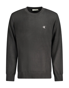 Мужской свитшот хлопковый с монограммой, черный Calvin klein