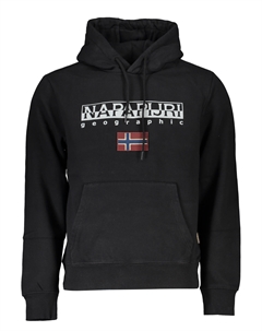 Толстовка мужская с капюшоном, черный / белый Napapijri