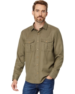 Рубашка Harrison Merino Shirt, цвет Olive Twill Pendleton