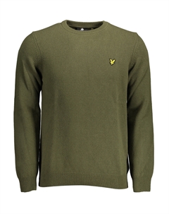 Мужской джемпер шерстяной с логотипом, зеленый Lyle & scott