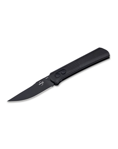 Выкидной складной нож Alluvial All Black, сталь D2, рукоять авиационный алюминий Boker