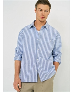 Рубашка в полоску, Синий Ostin