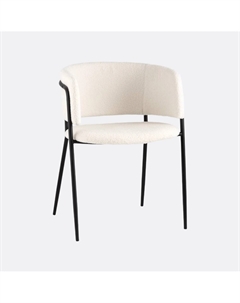 Комплект стульев из ткани букле и металла 2 шт черный So'home