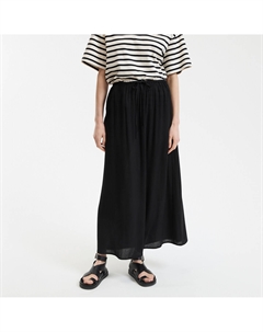 Длинная юбка из струящегося крепа черный La redoute collections