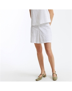 Шорты из английской вышивки белый La redoute collections