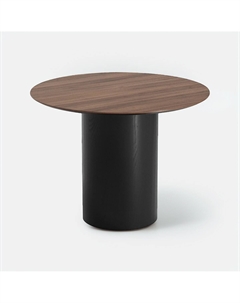 Стол обеденный из массива березы D100 см основание D43 каштановый Laredoute