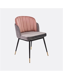 Стул из обивки велюра и металла бежевый So'home