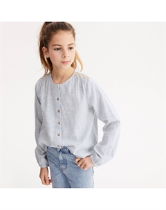 Блузка в полоску с длинными рукавами синий La redoute collections