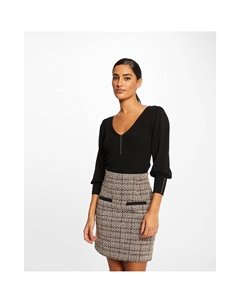 Юбка короткая прямая розовый Laredoute