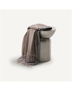 Плед с бахромой из кашемира и шерсти Alya серый Am.pm.