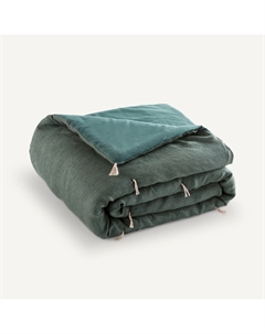 Покрывало изо льна и хлопка Kalouya зеленый Laredoute