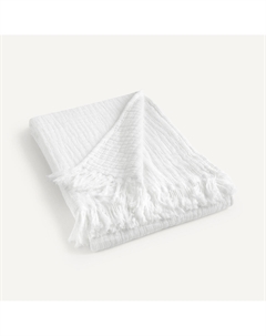 Покрывало из органического хлопкового муслина Aska белый Laredoute