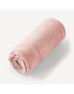 Простыня натяжная из газовой ткани биохлопок Cuddly розовый Am.pm.