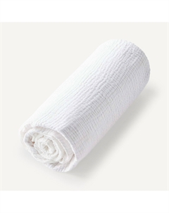 Простыня натяжная из газовой ткани биохлопок Cuddly белый Am.pm.