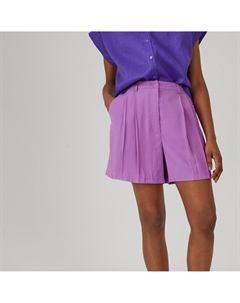 Шорты с высокой посадкой фиолетовый La redoute collections
