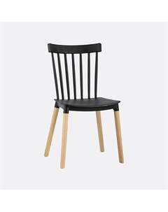 Стул для кухни из массива бука черный So'home