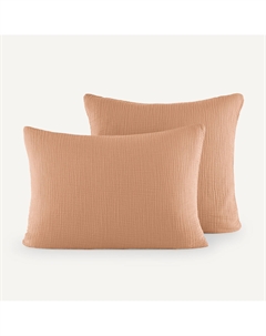 Наволочка для детской подушки из органического хлопкового газа Yafa розовый Laredoute