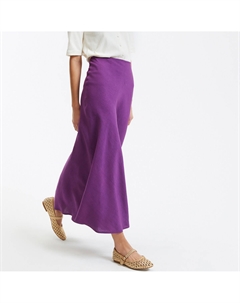 Длинная расклешенная юбка вискоза-лен Signature MARION фиолетовый La redoute collections