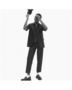 Рубашка в горошек с длинными рукавами синий La redoute collections