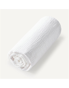 Детская простыня натяжная из органического хлопкового газа Yafa белый Am.pm.