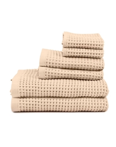Набор вафельных полотенец из хлопка 430 грм2 бежевый So'home