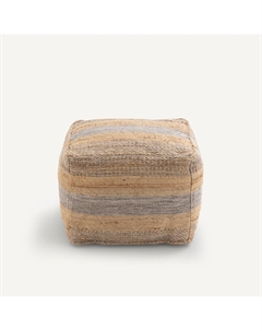 Пуф из джута и шерсти Touba бежевый Laredoute
