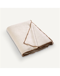 Плед из хлопка льна и вискозы Mathildi бежевый Am.pm.