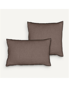Чехол на подушку 100 стираный лен ELina каштановый Laredoute