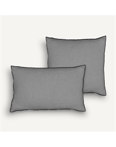 Чехол на подушку 100 стираный лен ELina серый Laredoute