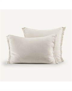 Наволочка из стираной пеньки Kyra белый Laredoute
