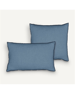 Чехол на подушку 100 стираный лен ELina синий Laredoute