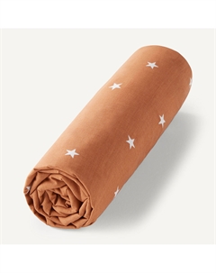 Простыня натяжная из органического хлопкового перкаля Stella каштановый Am.pm.