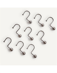 Крючок для шторы с маленькими люверсами Copalme 10 шт черный Laredoute