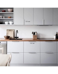 Ручка rt001cp, l=150 мм, м/о 128 мм, цвет матовый хром Cappio