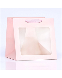 Пакет подарочный, крафт, с окном Upak land