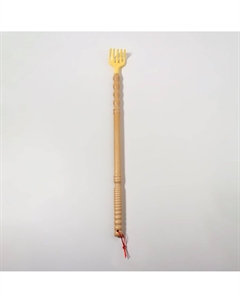 Массажер - чесалка, универсальный, деревянный, 44.5×4.2×2.5 см, бежевый Onlitop