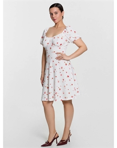 Платье женское белое с цветочным принтом Mark formelle