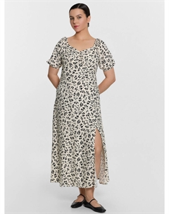 Платье женское бежевое с цветочным принтом Mark formelle