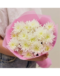 Букет "Симфония" из белых хризантем Л'этуаль flowers