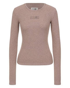 Лонгслив из хлопка и шерсти Mm6