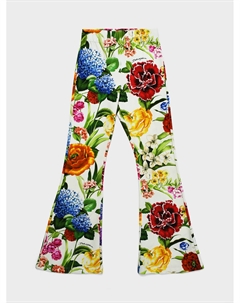 Брюки клеш, принт цветы Dolce&gabbana