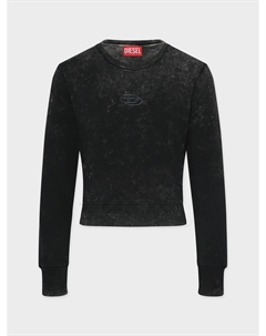 Свитшот выбеленный, черный Diesel