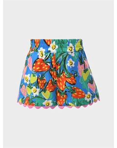 Шорты, принт клубника и ромашка Stella mccartney