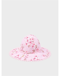 Шляпа с цветочным принтом, розовая Monnalisa