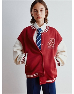 Бомбер в стиле преппи детский Sela